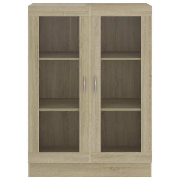 vidaXL vitrineskab 82,5x30,5x115 cm spånplade sonoma-eg