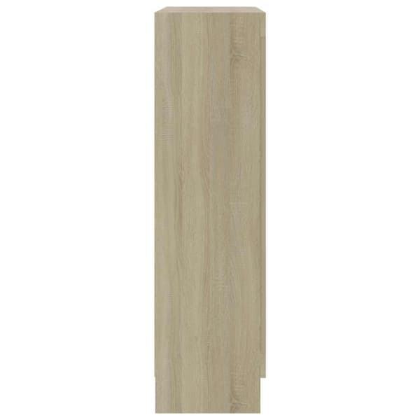 vidaXL vitrineskab 82,5x30,5x115 cm spånplade sonoma-eg