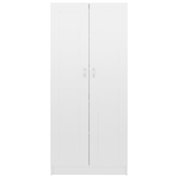 vidaXL bogskab 82,5x30,5x185,5 cm spånplade hvid højglans