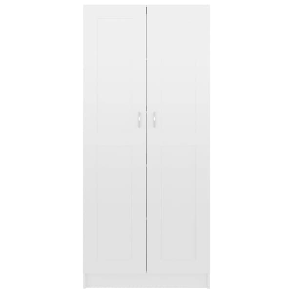 vidaXL bogskab 82,5x30,5x185,5 cm spånplade hvid højglans