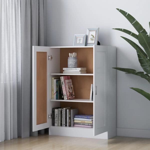 vidaXL bogskab 82,5x30,5x115 cm spånplade hvid
