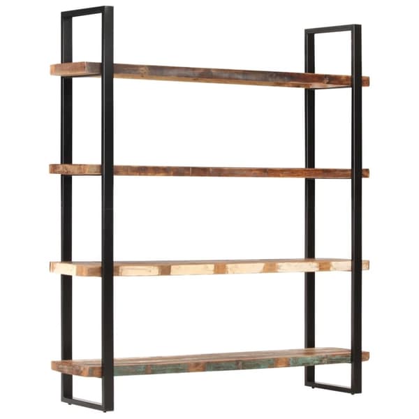 vidaXL Bokhylle 4 etasjer 160x40x180 cm gjenvunnet heltre