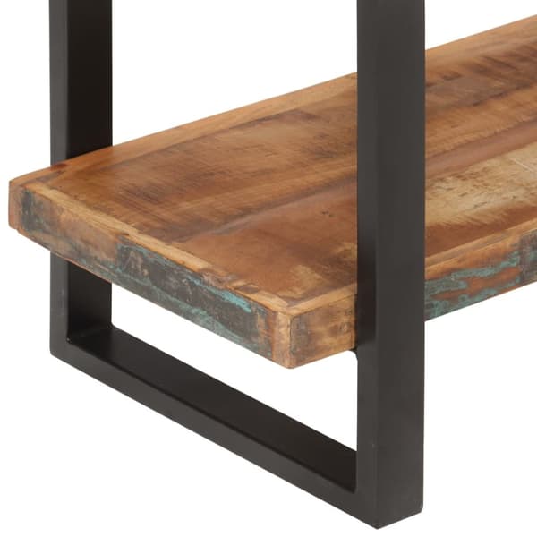 vidaXL Bogreol/reol med 4 hylder 160x40x180 cm massivt genbrugstræ change