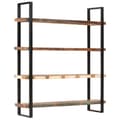 Miniatyrbillede 8 af 11: vidaXL Bogreol/reol med 4 hylder 160x40x180 cm massivt genbrugstræ change