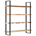 Miniatyrbillede 9 af 11: vidaXL Bogreol/reol med 4 hylder 160x40x180 cm massivt genbrugstræ change