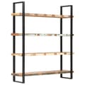Miniatyrbillede 10 af 11: vidaXL Bogreol/reol med 4 hylder 160x40x180 cm massivt genbrugstræ change