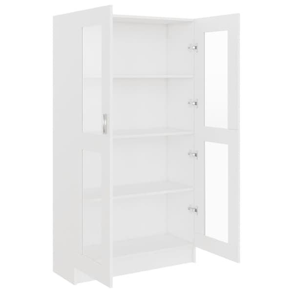 vidaXL vitrineskab 82,5x30,5x150 cm spånplade hvid
