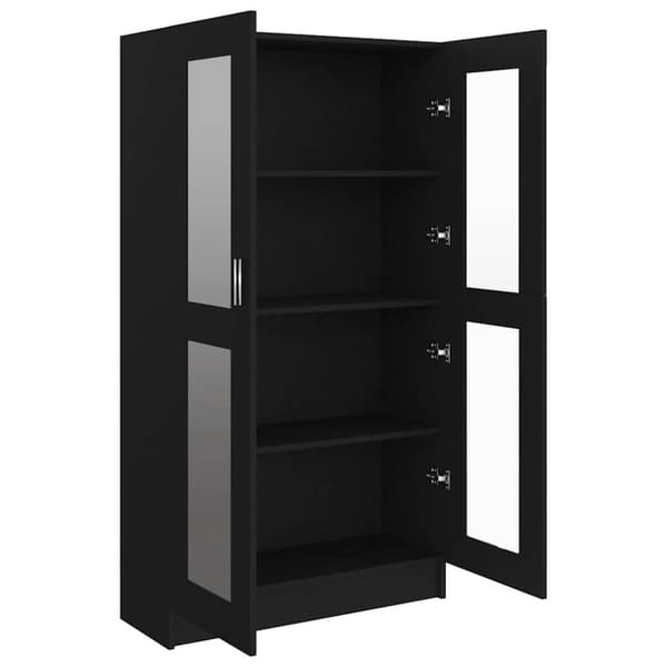 vidaXL vitrineskab 82,5x30,5x150 cm spånplade sort
