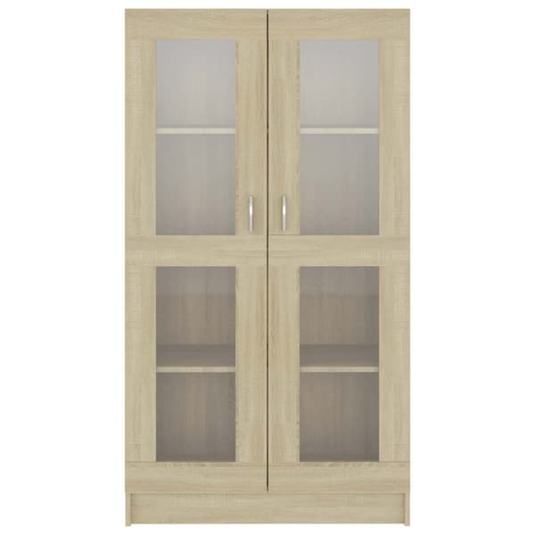 vidaXL Vitrineskap sonoma eik 82,5x30,5x150 cm sponplate
