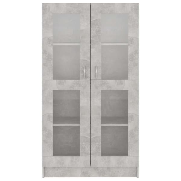 vidaXL Vitrineskap betonggrå 82,5x30,5x150 cm sponplate