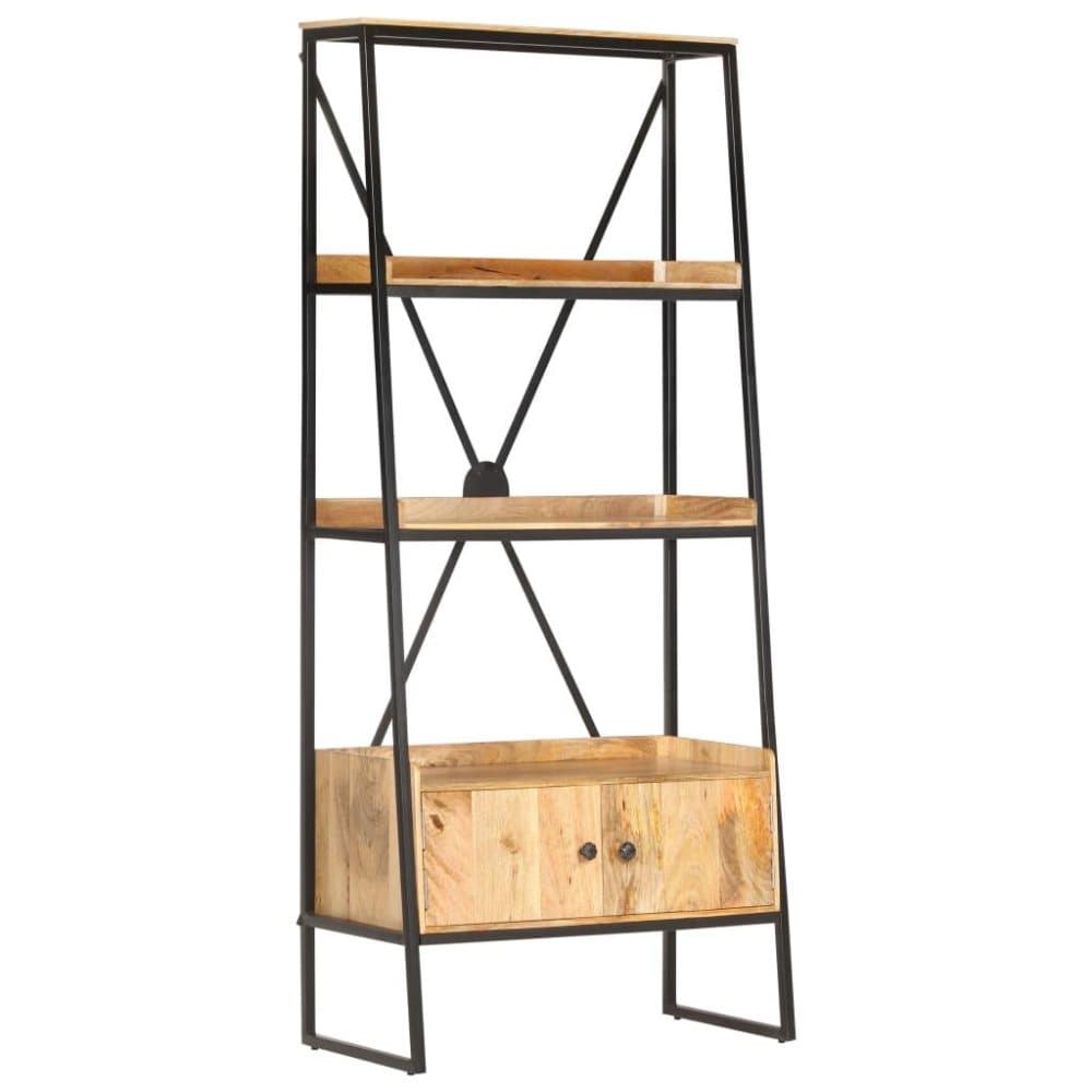 vidaXL bogreol med 4 hylder 80x39x180 cm massivt mangotræ
