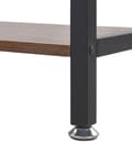 Miniatyrbillede 7 af 8: Reol Mørkt Træ Sort Metal 150 x 25 x 47 cm Dekorativ Bogreol Opbevaring med 5 Hylder Etage Åben Ryg Industriel Design Stue Kontor Indretning