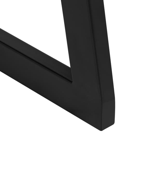 Bogreol Sort Mørkt Træ Hylder Metalramme Fritstående Moderne Design