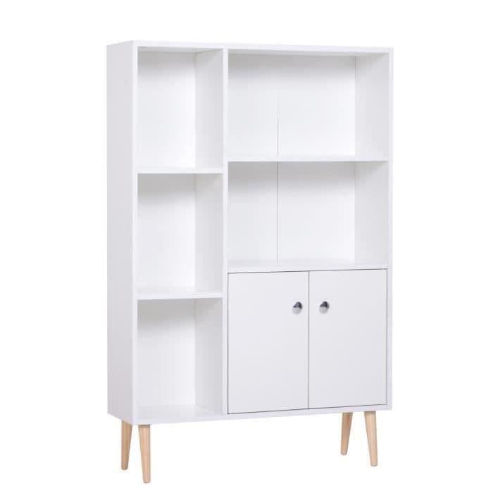 Sol Scandinavian Library. 80L x 24L x 118h 5 cm 2 dörrskåpet nischer skarpa vinklade fot träpaneler fasta partiklar