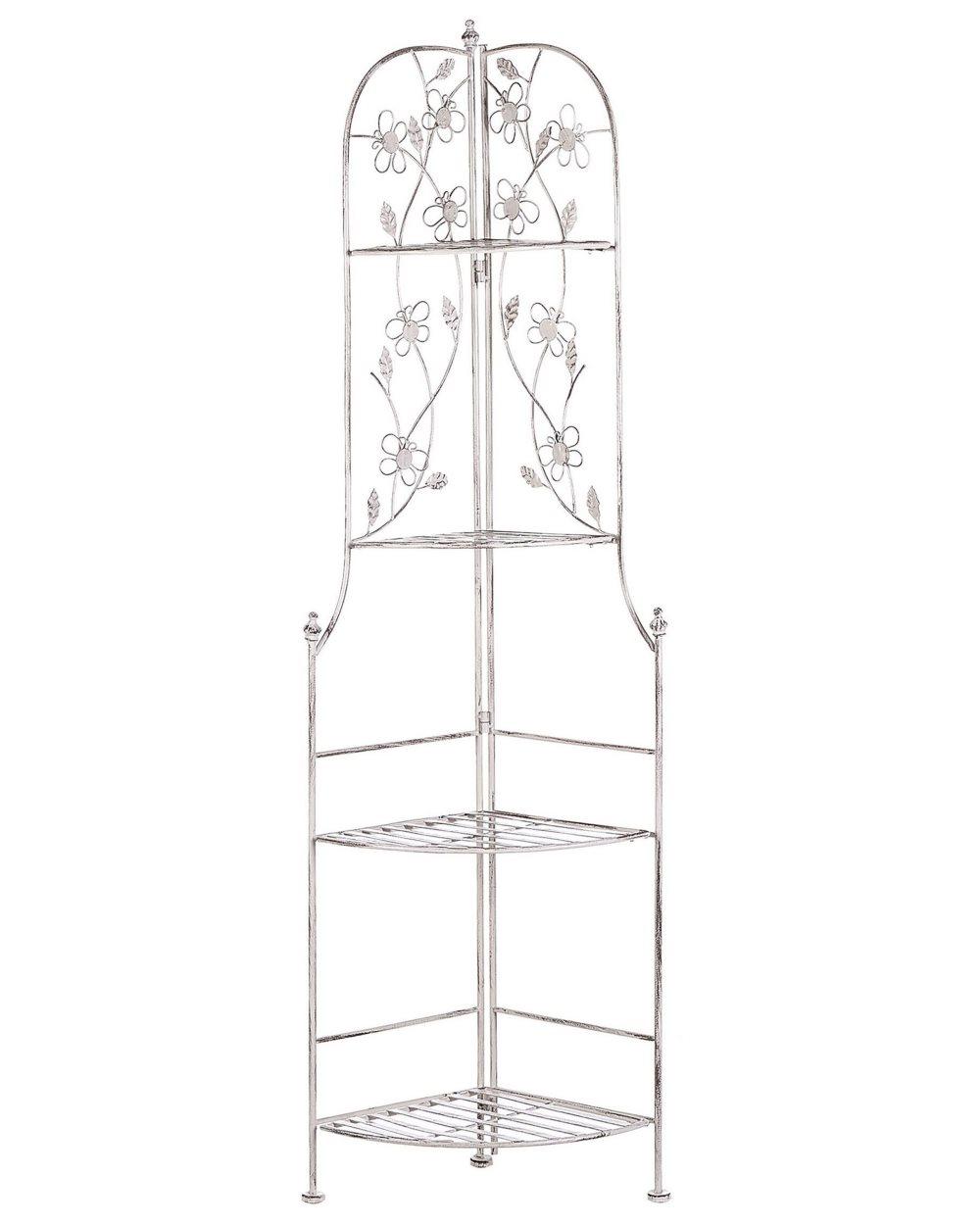 Trädgårshylla 4 hyllplan vit BIELLA