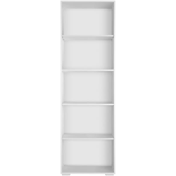 Bogreol Lexi 5 rum 60x30x190cm - hvid
