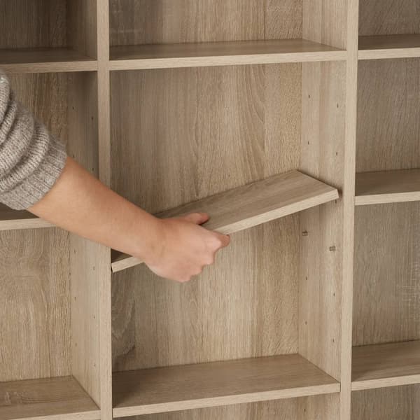 Reol Stevie 105,5x19x136,5cm - Lys træ, egetræ Sonoma