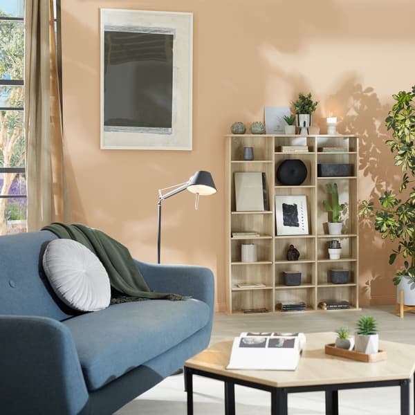 Reol Stevie 105,5x19x136,5cm - Lys træ, egetræ Sonoma