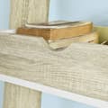 Miniatyrbillede 4 af 7: SoBuy Skrivebord med hylder Hjørnebord Stigereol Bogreol FRG111-WN