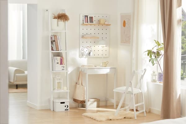 SoBuy Bokhylla med 4 hyllor, Brickhylla, vit, FRG15-W