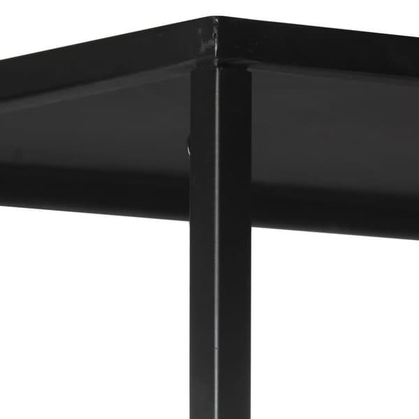 vidaXL Bokhylla 60x35x180 cm grovt mangoträ och järn