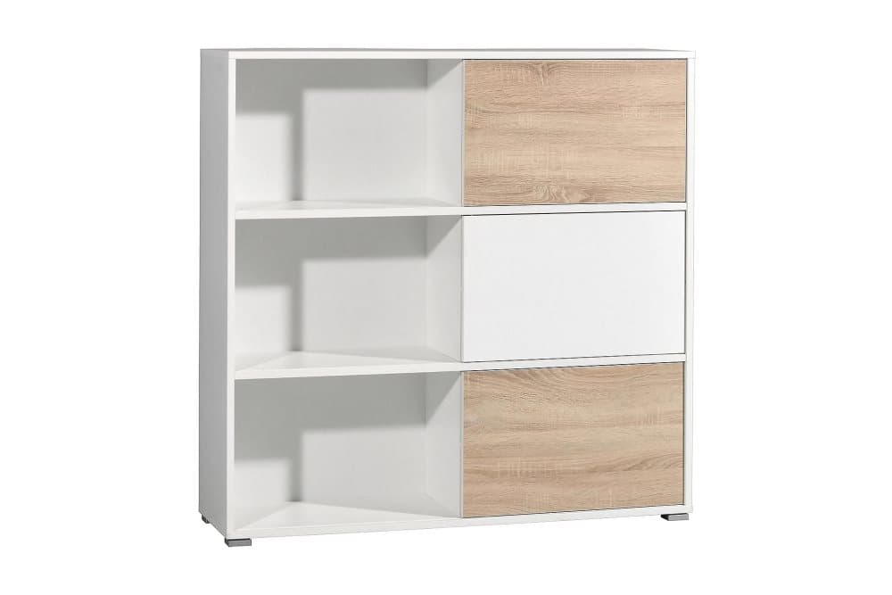 GLIDE Hylla 120 Låg Ek/Vit