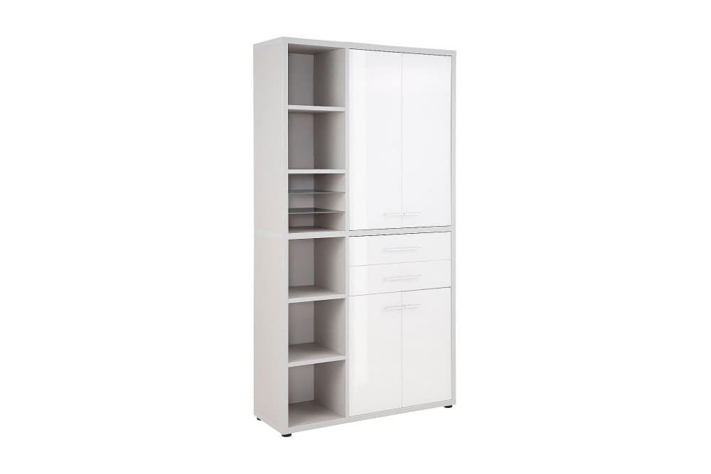 HAMBORN Hylla 117,3 Ljusgrå/Vit