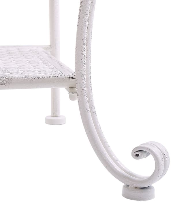Växthylla Metall Beige Utomhus Inomhus Trädgård Retro 4 Hyllor Fristående Trädgård Förvaring