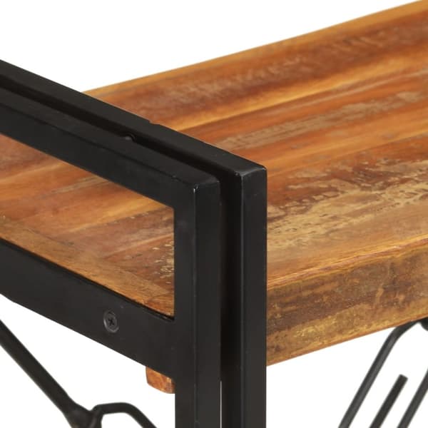 vidaXL bogreol m. 3 hylder 60x30x80 cm massivt genbrugstræ