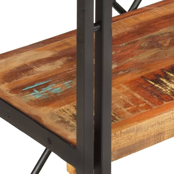 vidaXL bogreol m. 3 hylder 60x30x80 cm massivt genbrugstræ