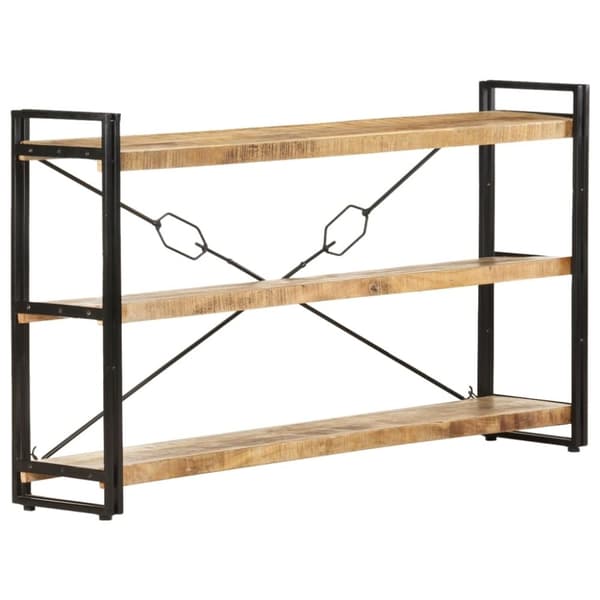vidaXL bogreol m. 3 hylder 140x30x80 cm massivt mangotræ