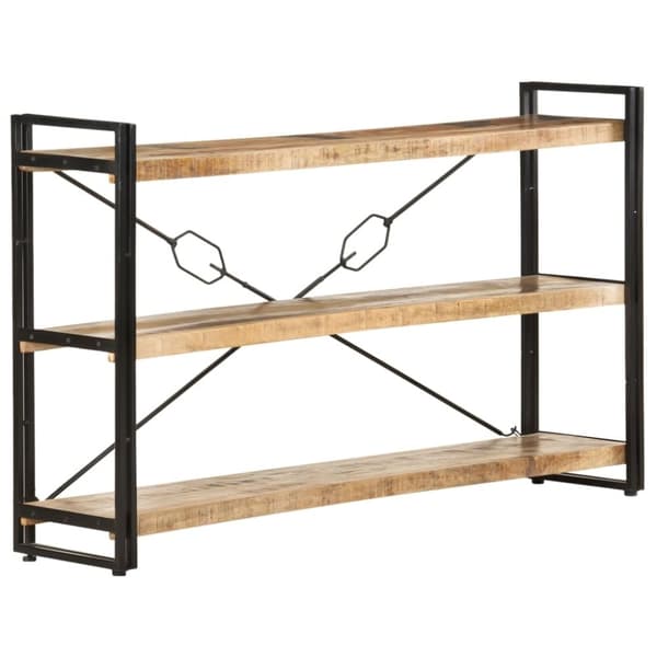 vidaXL bogreol m. 3 hylder 140x30x80 cm massivt mangotræ