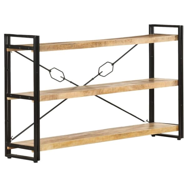 vidaXL bogreol m. 3 hylder 140x30x80 cm massivt mangotræ