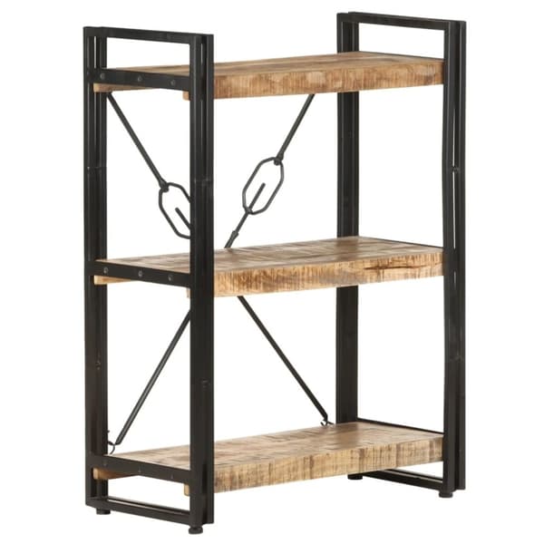vidaXL bogreol m. 3 hylder 60x30x80 cm massivt mangotræ