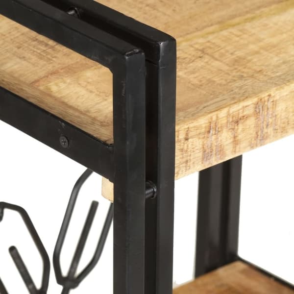 vidaXL Bokhylle 3 etasjer 60x30x80 cm heltre mango