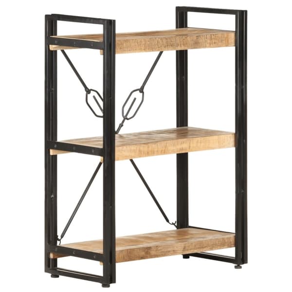 vidaXL Bokhylle 3 etasjer 60x30x80 cm heltre mango