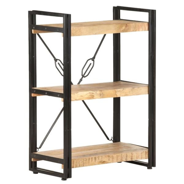 vidaXL Bokhylle 3 etasjer 60x30x80 cm heltre mango