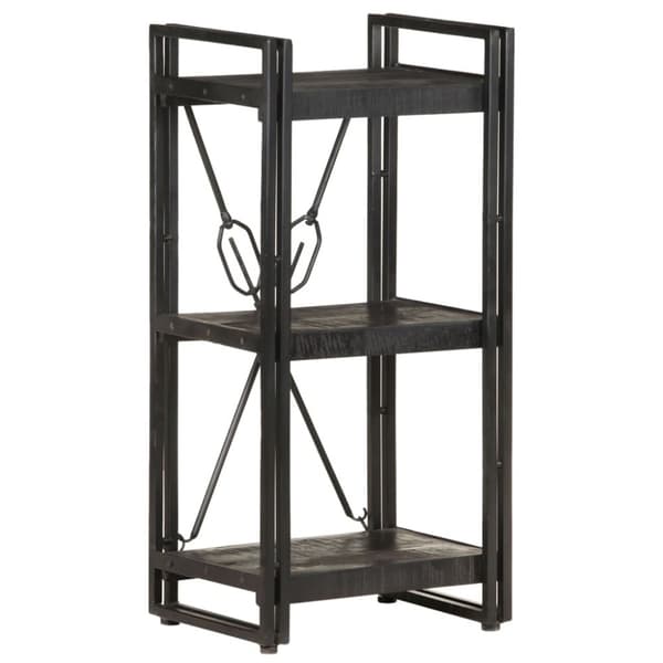 vidaXL bogreol m. 3 hylder 40x30x80 cm massivt mangotræ sort
