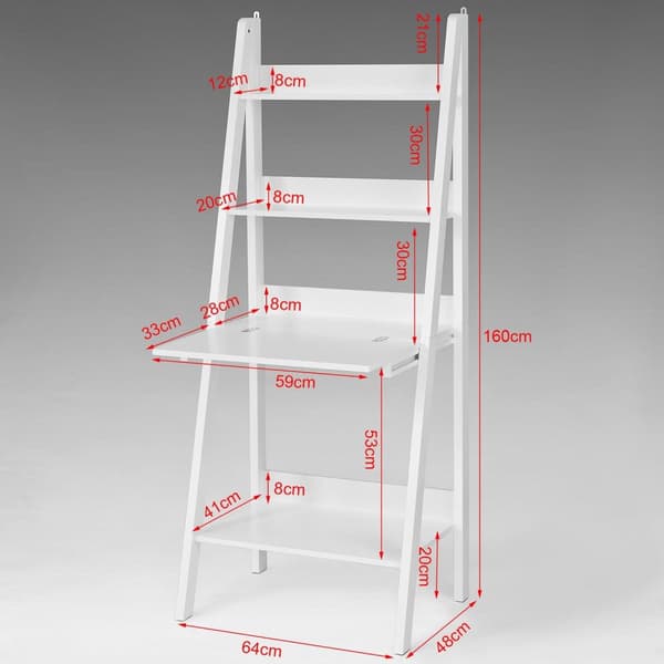 SoBuy Moderne stigereol med skab, FRG115-W