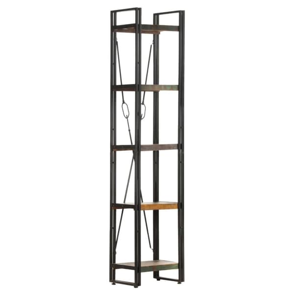 vidaXL Bokhylle 5 etasjer 40x30x180 cm gjenvunnet heltre