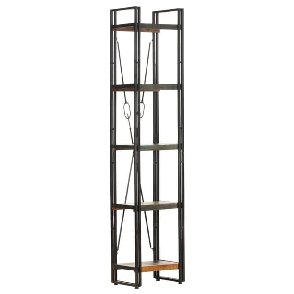 vidaXL Bokhylle 5 etasjer 40x30x180 cm gjenvunnet heltre