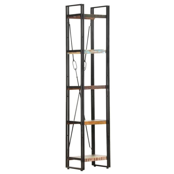 vidaXL Bokhylle 5 etasjer 40x30x180 cm gjenvunnet heltre