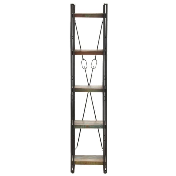 vidaXL Bokhylle 5 etasjer 40x30x180 cm gjenvunnet heltre