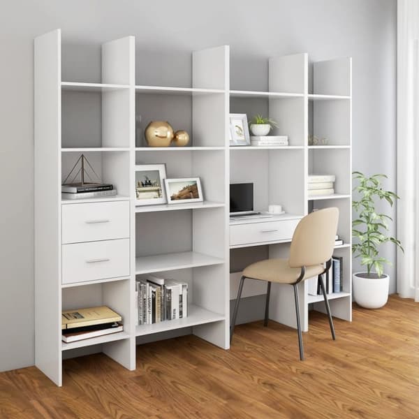 vidaXL bogskab 40x35x180 cm spånplade hvid