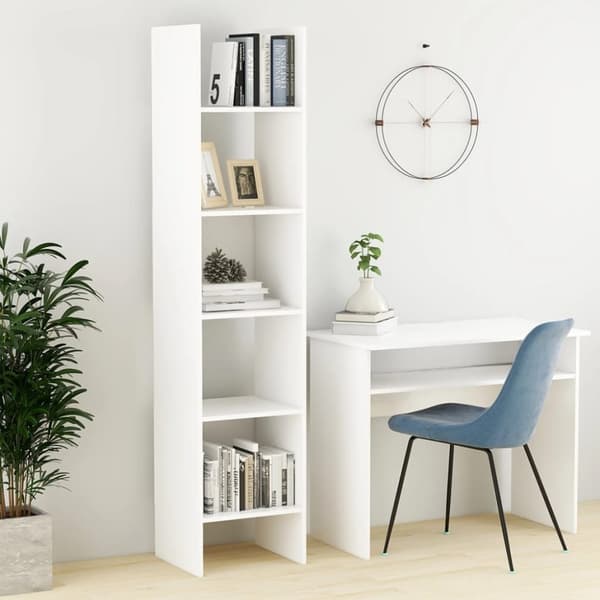 vidaXL bogskab 40x35x180 cm spånplade hvid