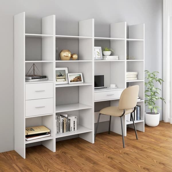 vidaXL bogreol 60x35x180 cm spånplade hvid