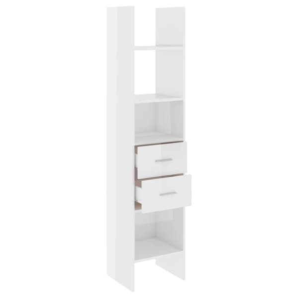vidaXL bogskab 40x35x180 cm spånplade hvid højglans
