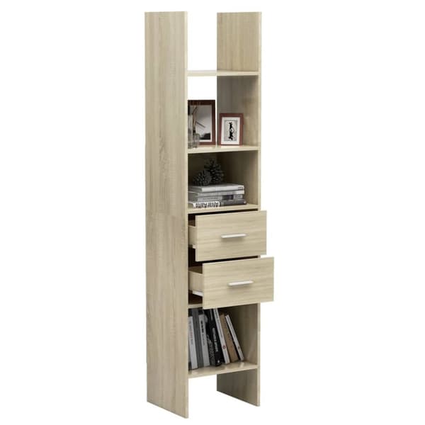 vidaXL Bokhylla sonoma-ek 40x35x180 cm konstruerat trä