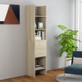 Miniatyrbild 8 av 8: vidaXL Bokhylla sonoma-ek 40x35x180 cm konstruerat trä