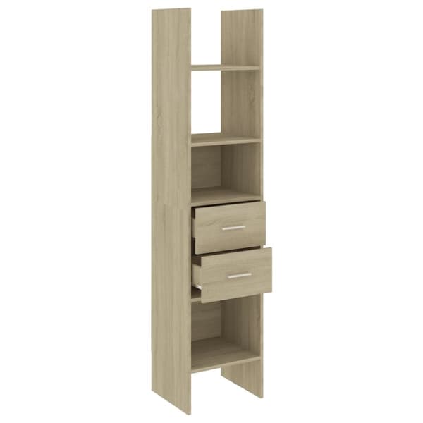 vidaXL Bokhylla sonoma-ek 40x35x180 cm konstruerat trä